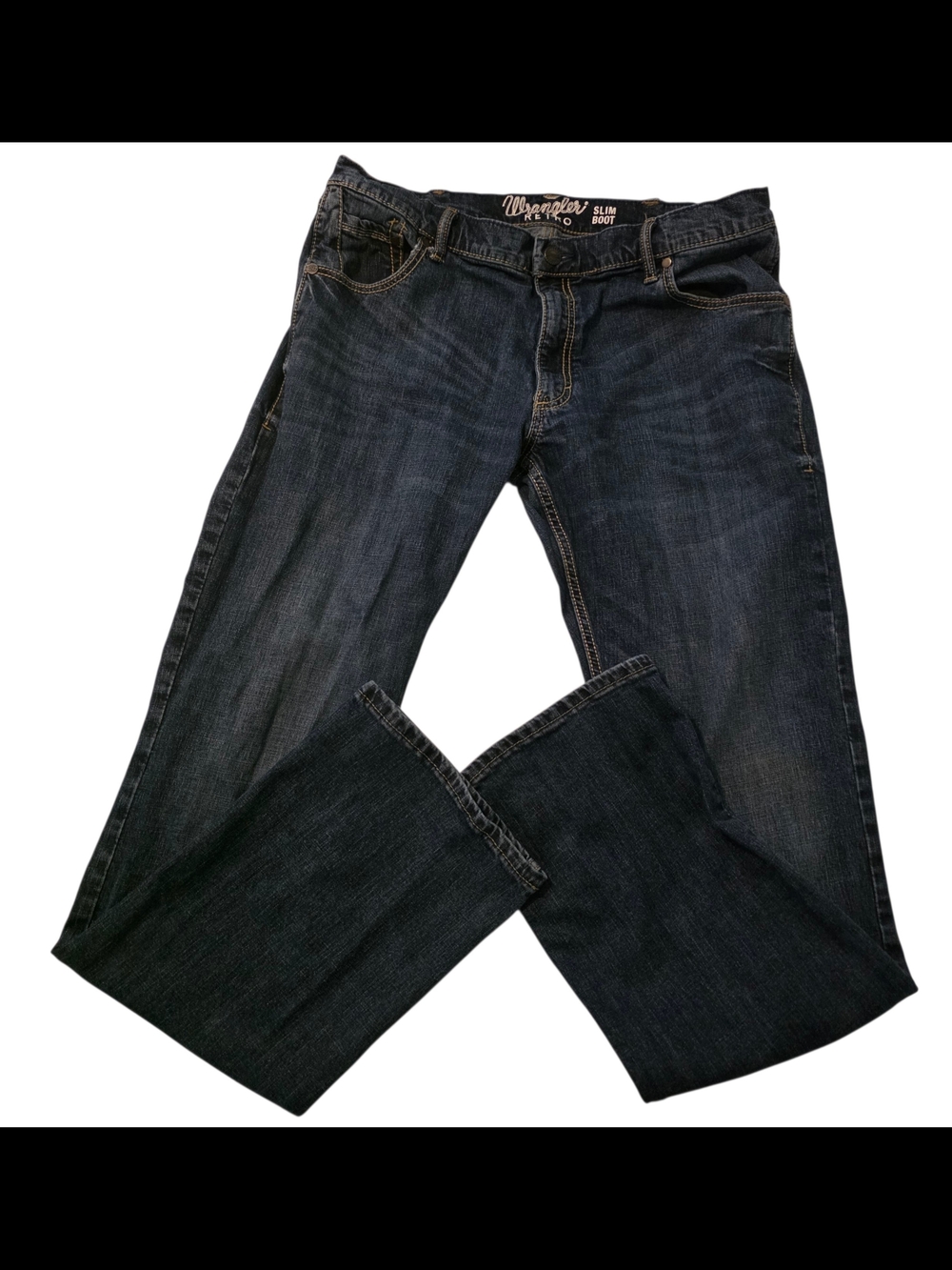 Wrangler Bootcut Men's Jeans in Dark Blue Denim